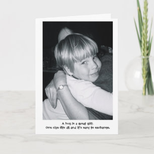 A  hug is a great gift. kaart