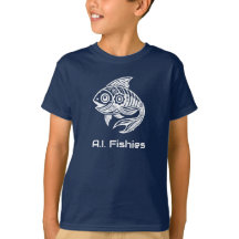 A.I. Fishies [Bewerkbare tekst] White Design Shirt