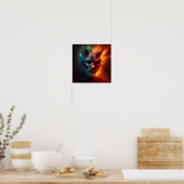 A.I. Flaming Devil Face Poster (Keuken)