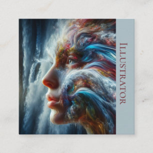 A.I. Godin van Water Vierkante Visitekaartje