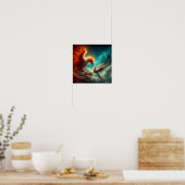 A.I. Moeder Phoenix en kind Poster (Keuken)