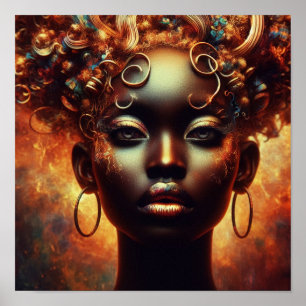 A.I. Mooie jonge vrouw Poster