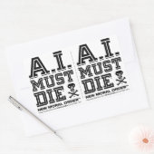 A.I. Must Die™ Logo (College Font) Stickers (Envelop)