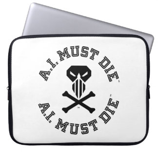 A.I. Must Die™ Logo (College Lettertype) Laptop Ho Sleeve
