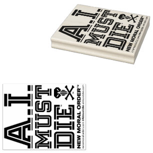 A.I. Must Die™ Logo (College Lettertype) Stempel