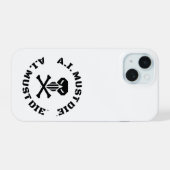 A.I. Must Die™ Logo (Police militaire) coque iphon (Verso Horizontal)