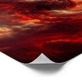 A.I. Red Dragon in de wolken Poster (Hoek)