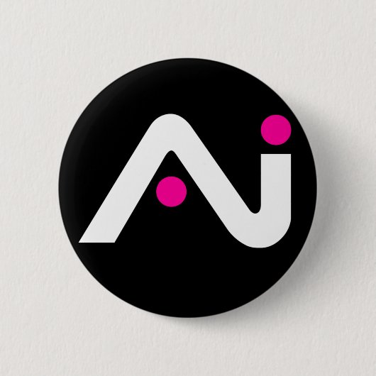A.i. Retro Button White Logo (Voorkant)