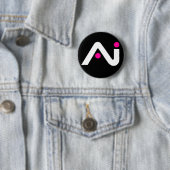 A.i. Retro Button White Logo (In situ)