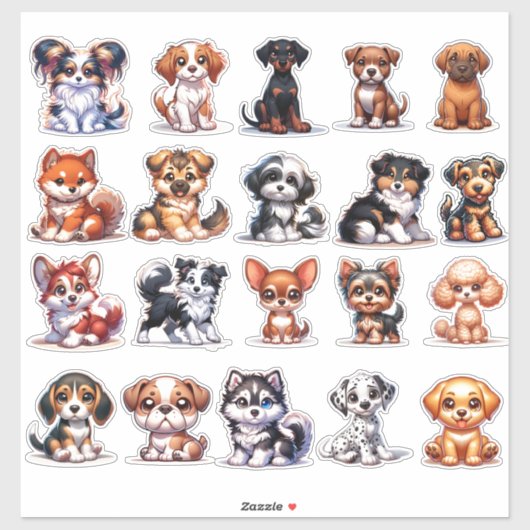 A.I. Stickers Chiot (Feuille)
