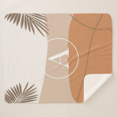 A - Initiaal Monogram A Abstract ontwerp Sherpa Deken (Voorkant (horizontaal))