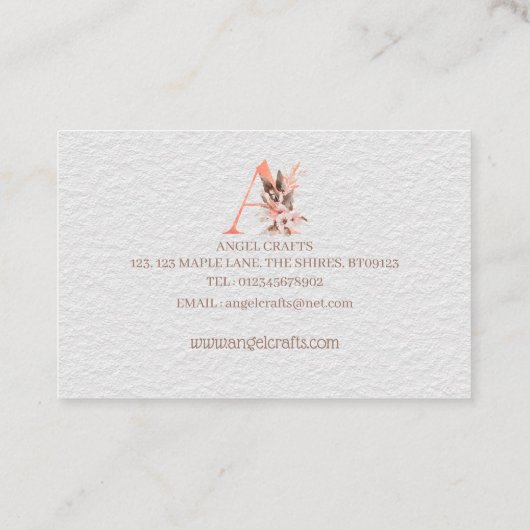 A Initial - Carte de visite recto verso (Dos)