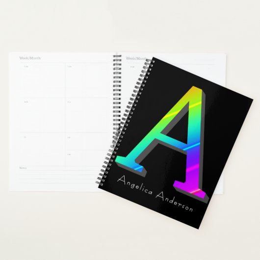 A initial coloré et Monogramme (Devant avec enveloppe)