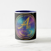 'A' Initial Monogram Mug Set - Ananya's Est. 2025  Mok (Midden)