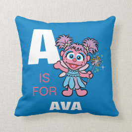 A is voor Abby Cadabby | Voeg je naam toe Kussen