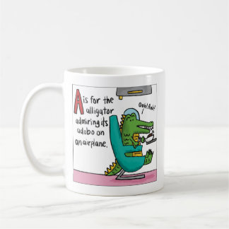 A is voor Alligator Adobo T-shirt Koffiemok