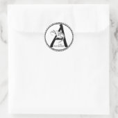 A is voor Anteater Ronde Sticker (Tas)