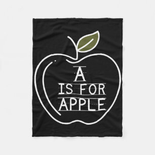 A Is Voor Appel Pre-k Kleuterleidster Student Fleece Deken