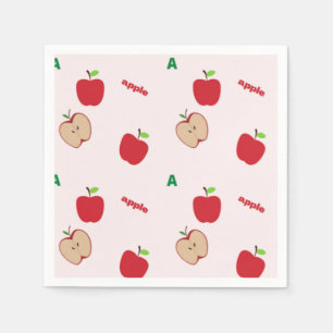 A is voor appel roze servet