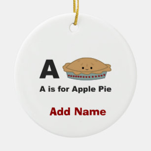 A is voor Appeltaart Keramisch Ornament