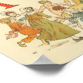 A Is Voor Appeltaart Vintage Gerestaureerde Kinder Poster (Hoek)