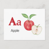 A is voor Apple - Alphabet Flash Kaart (Voorkant)