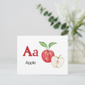 A is voor Apple - Alphabet Flash Kaart (Staand voorkant)