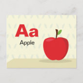 A is voor Apple - Alphabet Flash Kaart (Voorkant)