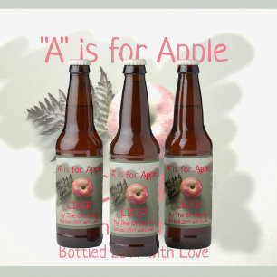 A is voor Apple Cider home gebottelde Beverage Lab Bier Etiket