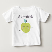 A is voor Apple Cute Illustrator Alphabet Letter