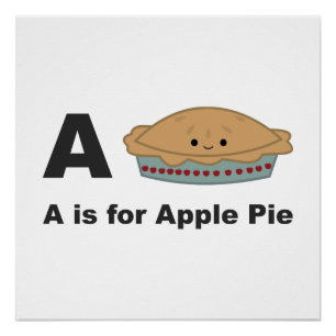 A is voor Apple Pie Perfect Poster