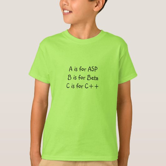 A is voor ASP T-shirt (Voorkant)