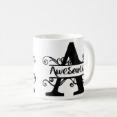 A is voor Geweldige! Koffiemok (Voorkant rechts)