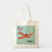 A is voor het vliegtuig tote bag (Voorkant)