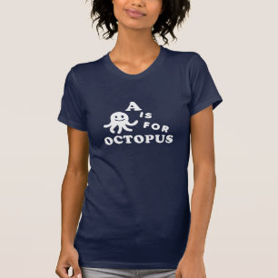 A is voor Octopus (Donkere shirten) T-shirt