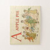 A is voor teruggezette Kinderen van Apple Pie Legpuzzel (Verticaal)