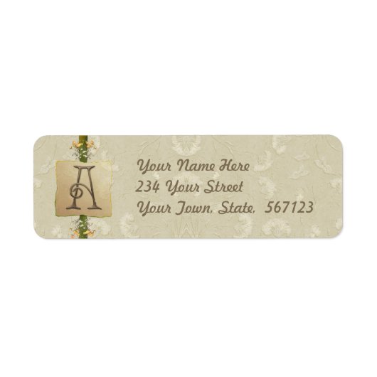 A - Ivoor Elegance Monogram Etiket (Voorkant)