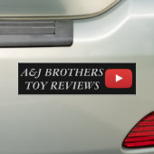 a&j broers youtube bumpersticker (Op auto)