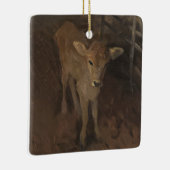 A Jersey Calf Keramisch Ornament (Rechts)