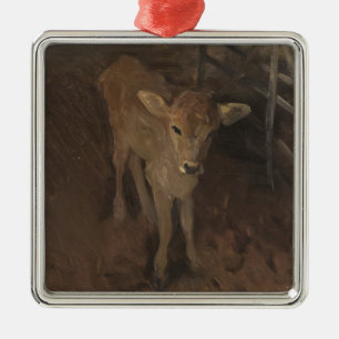 A Jersey Calf Metalen Ornament
