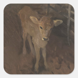 A Jersey Calf Vierkante Sticker