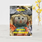 **À JEUNE NIÈCE** À CARTE D'HALLOWEEN (Fleur jaune)