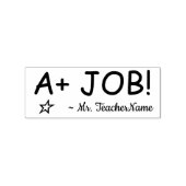 "A + JOB!" + Aangepaste leraar naam Rubberen stemp Rubberstempel (Afrduk)