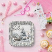 A Journey Through Winter Pines Papieren Bordje (Feest)