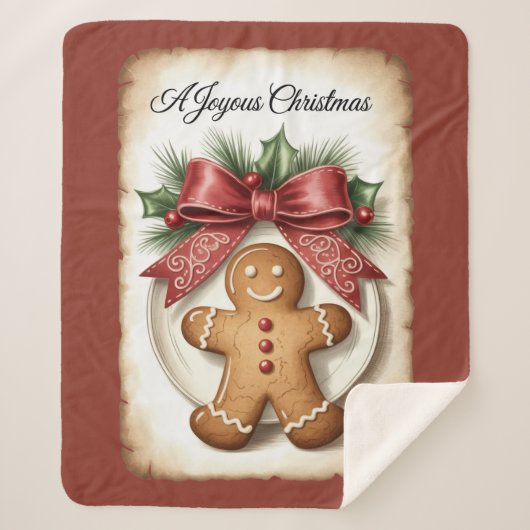 A Joyous Christmas Sherpa Blanket Sherpa Deken (Voorkant)