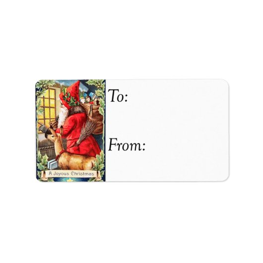  A Joyous kerstcadeau Label (Voorkant)