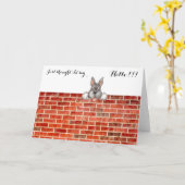 A JUSTE PENSÉ que je DIRAIS BONJOUR ! ! ! CARTE DE (Fleur jaune)