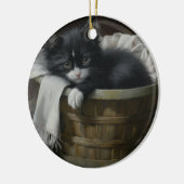 A Kittens Cozy Corner Keramisch Ornament (Links)