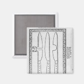 A Knife Trick Magneet (Voorkant / Achterkant)