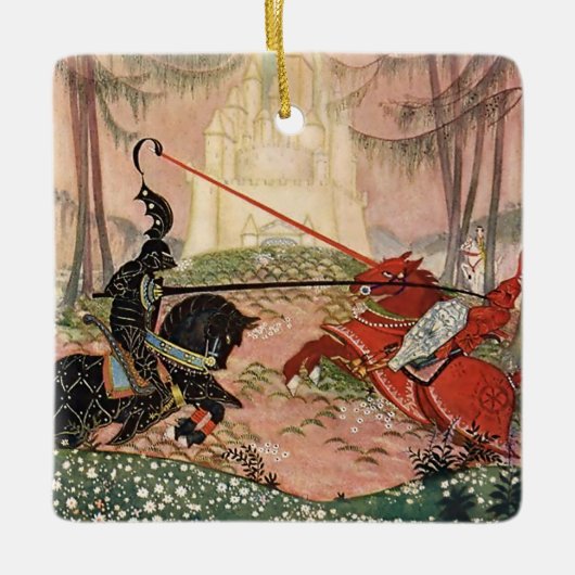 "A Knightly Joust" van Thomas Mackenzie Keramisch Ornament (Voorkant)